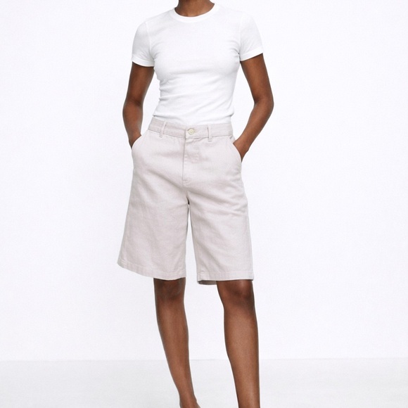 Zara Women's lilac purple Bermuda Shorts - Picture 1 of 7